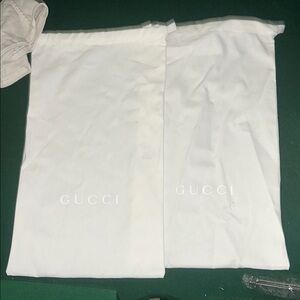 Gucci White Shoe Bags